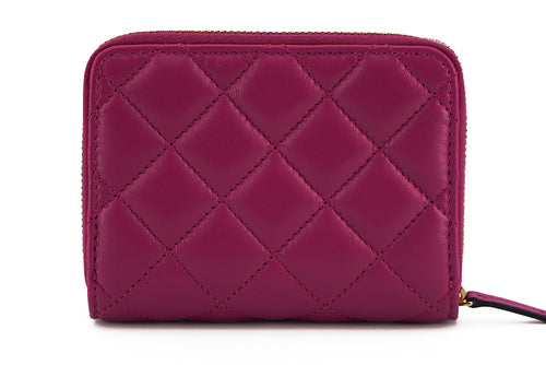 Versace Elegant Purple Quilted Leather Women's Wallet