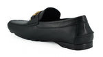 Versace Elegant Black Calf Leather Men's Men's Loafers