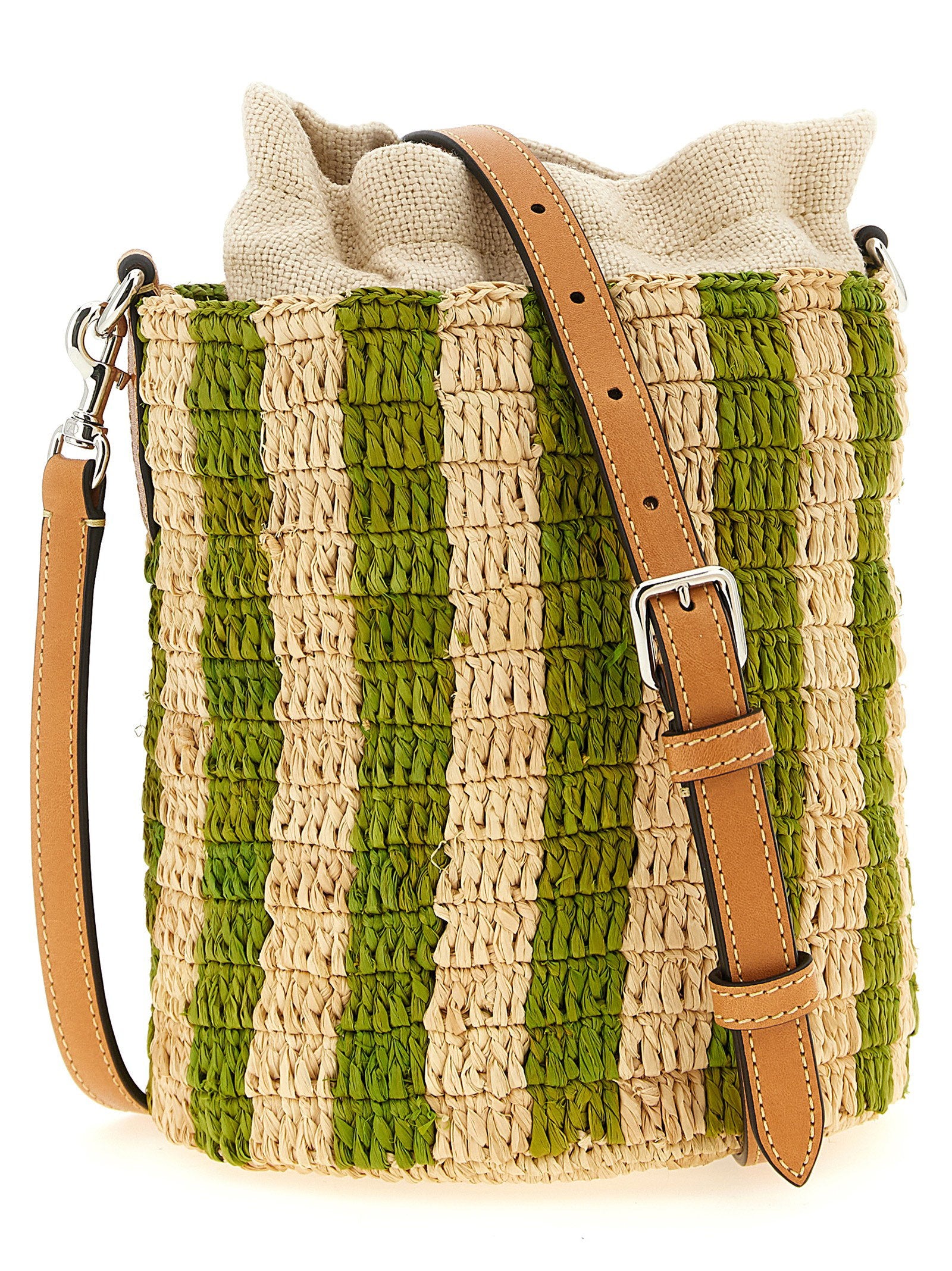 Valentino Garavani Women's Raffia Small Bucket Bag