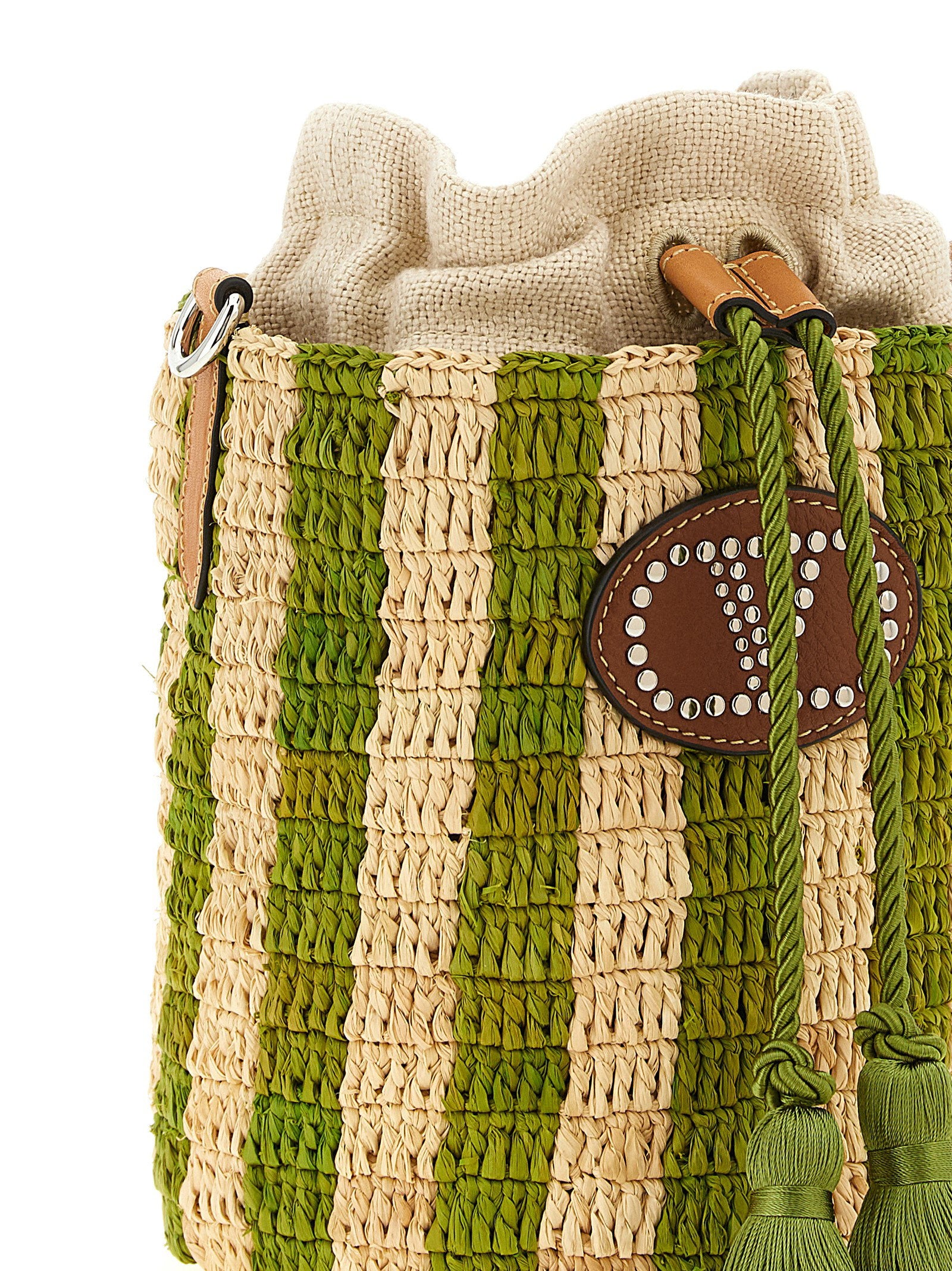 Valentino Garavani Women's Raffia Small Bucket Bag