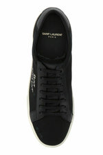Saint Laurent Sleek Black Canvas & Leather Low-Top Men's Sneakers