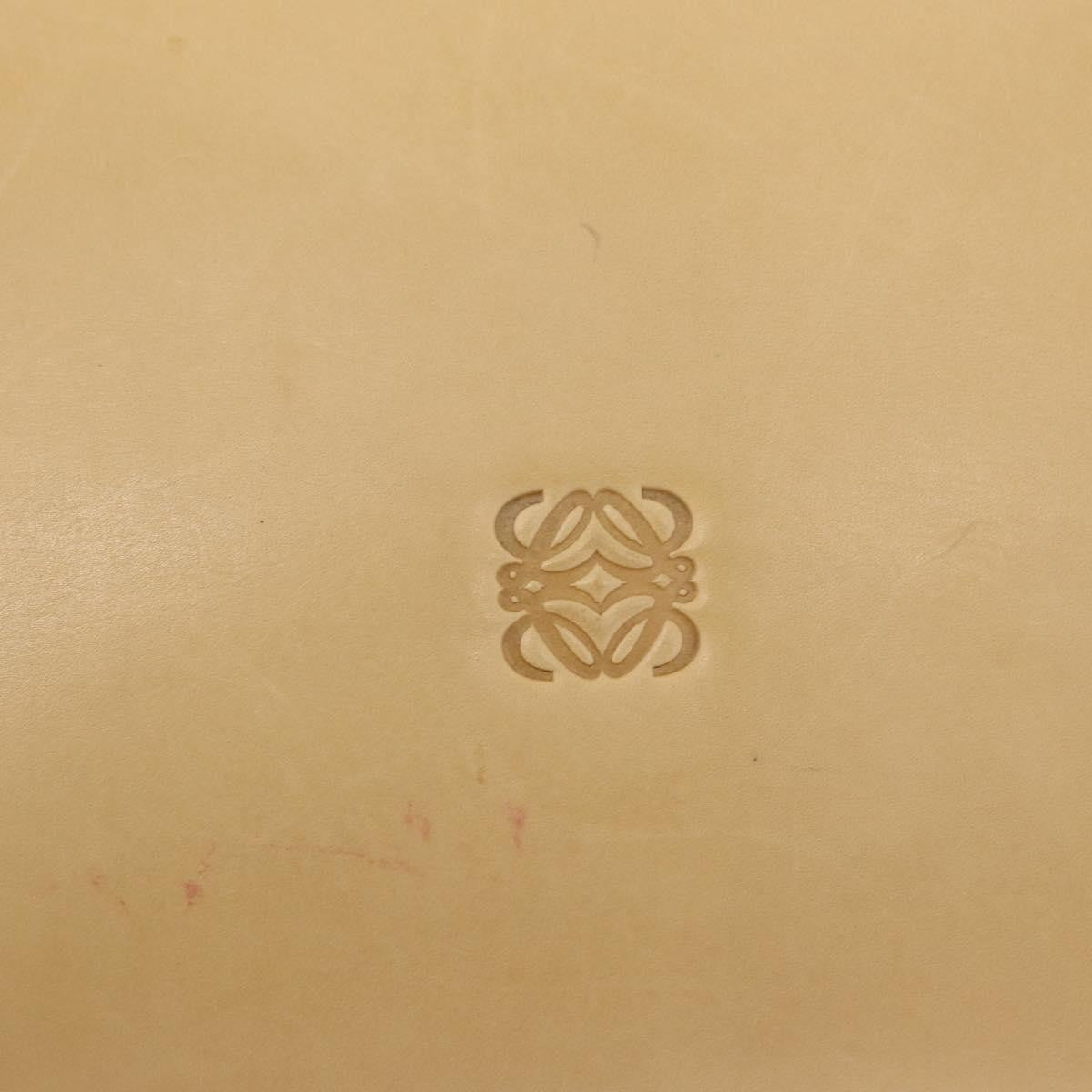 Loewe Papelle Leather Beige Leather Tote Bag Bag (Pre-Owned)
