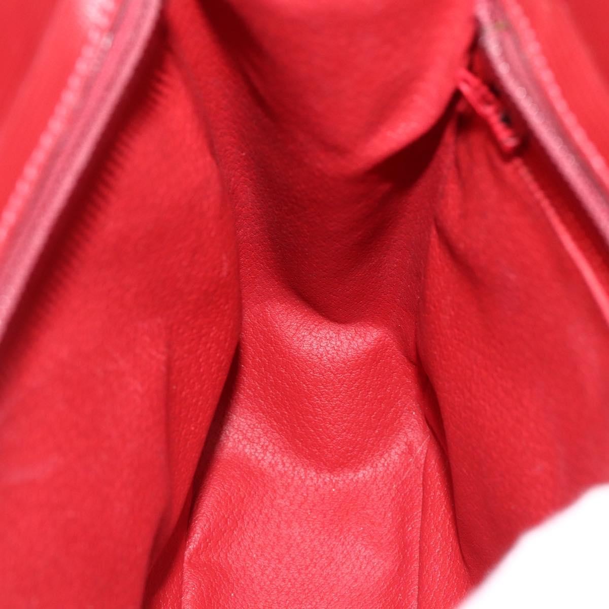 Celine Circle Logo Leather Burgundy Leather Tote Bag Bag (Pre-Owned)