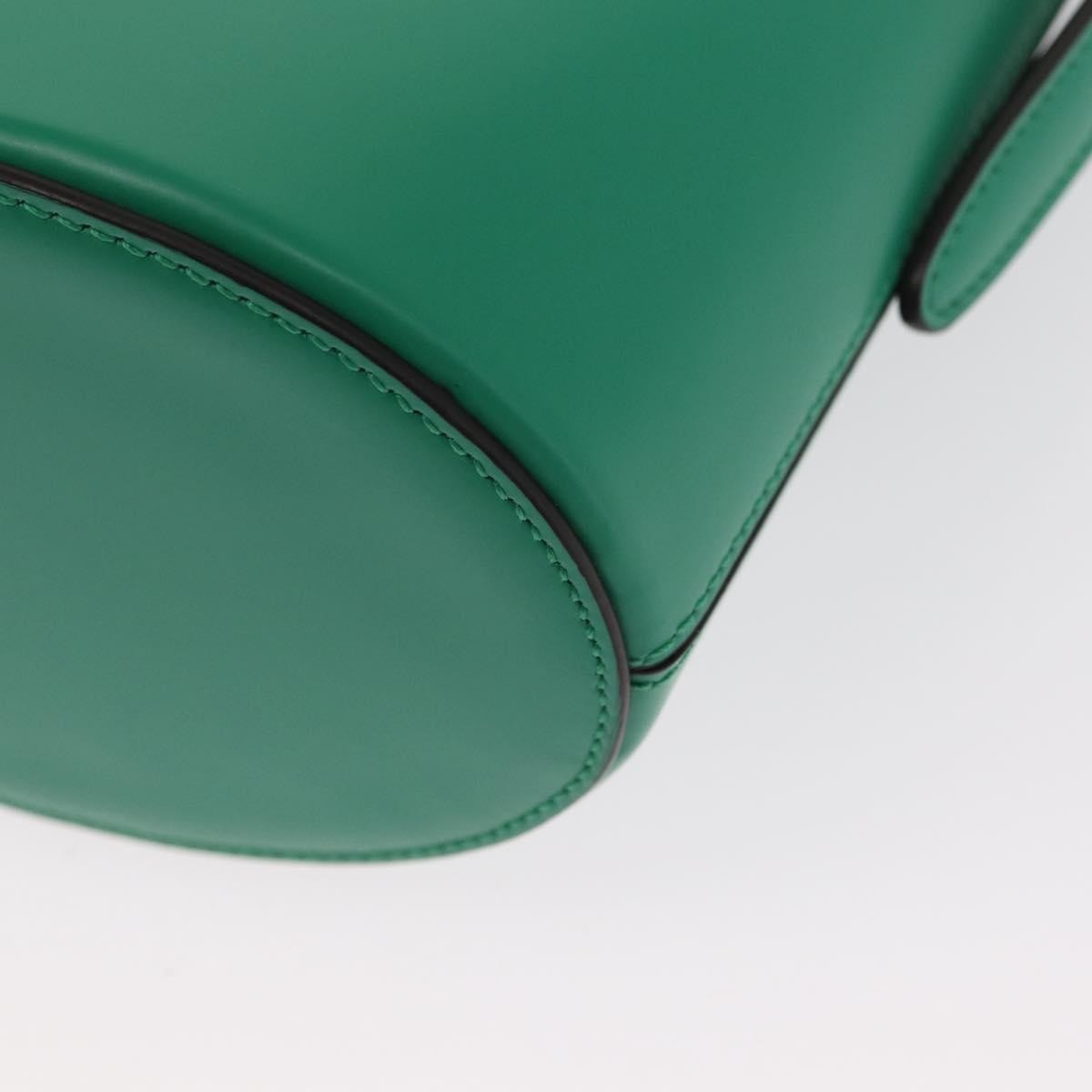 Salvatore Ferragamo Gancini Leather Green Leather Handbag (Pre-Owned)