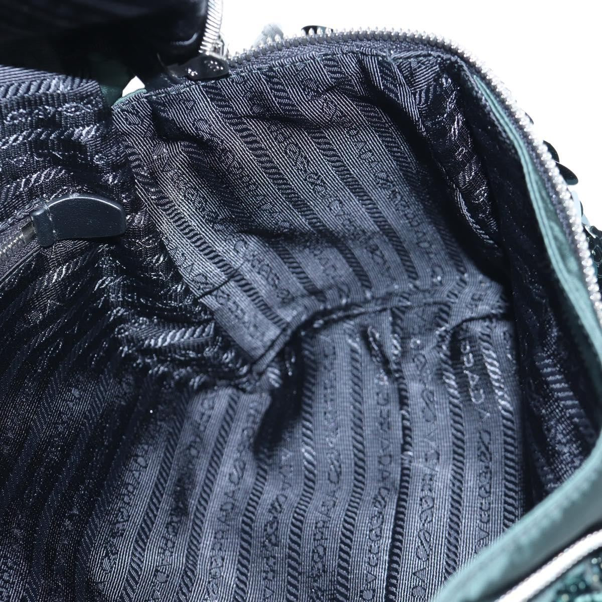 Prada Shoulder Sequins Green Synthetic Shoulder Bag Bag (Pre-Owned)
