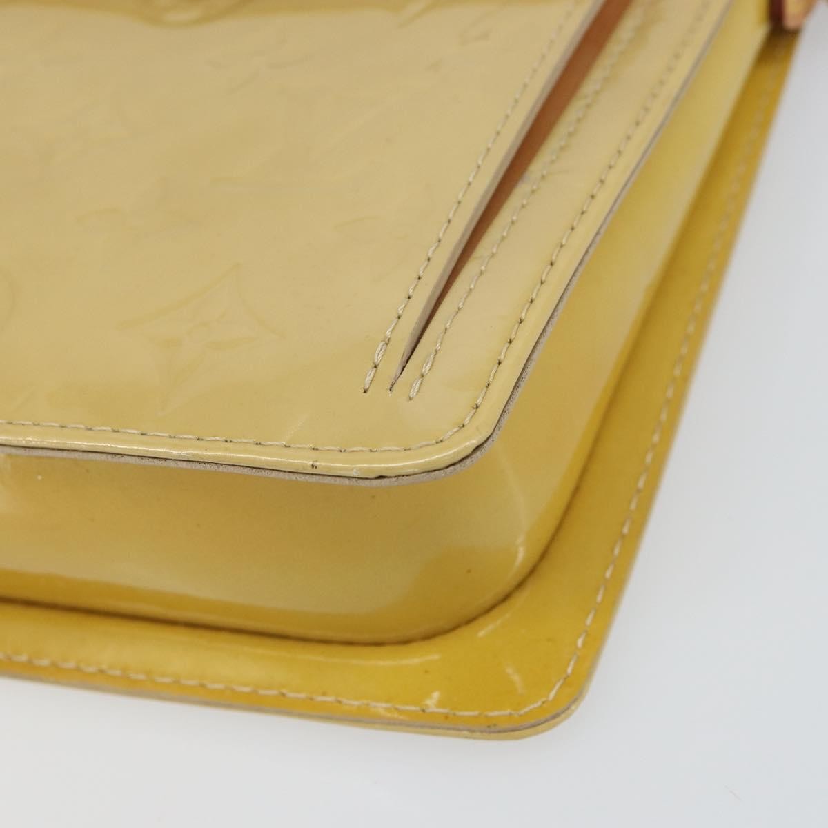Louis Vuitton Mott Monogram Vernis Beige Patent_Leather Clutche & Pouche Bag (Pre-Owned)