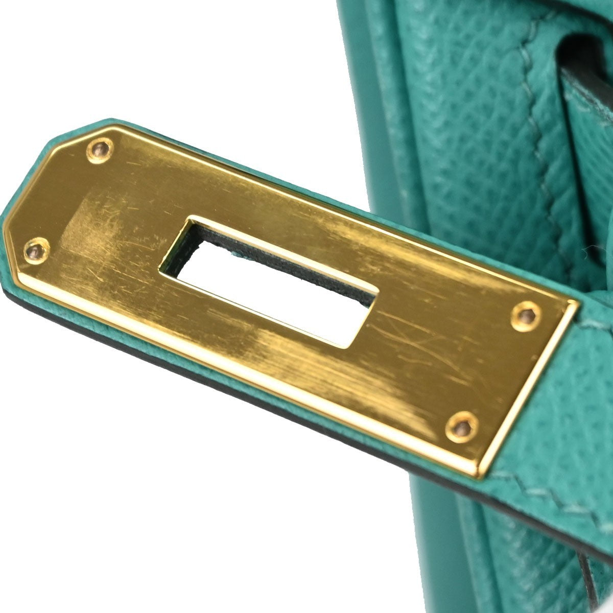 Hermes Birkin Green Epsom With Gold Hardware Green Leather Handbag (Pre-Owned)