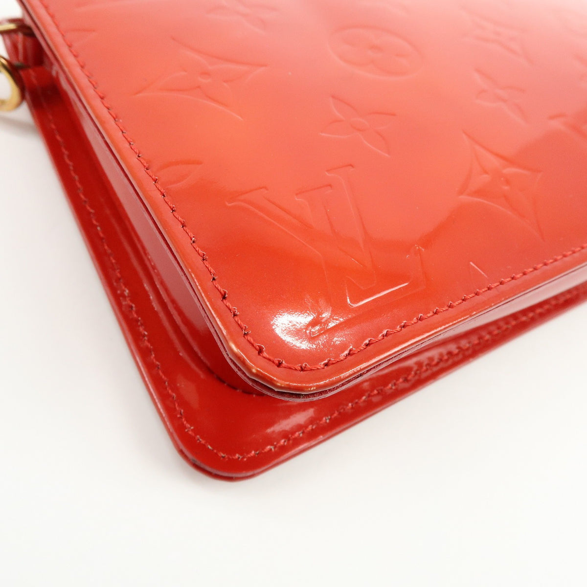 Louis Vuitton Lexington Pochette Monogram Vernis Red Patent_Leather Clutche & Pouche Bag (Pre-Owned)