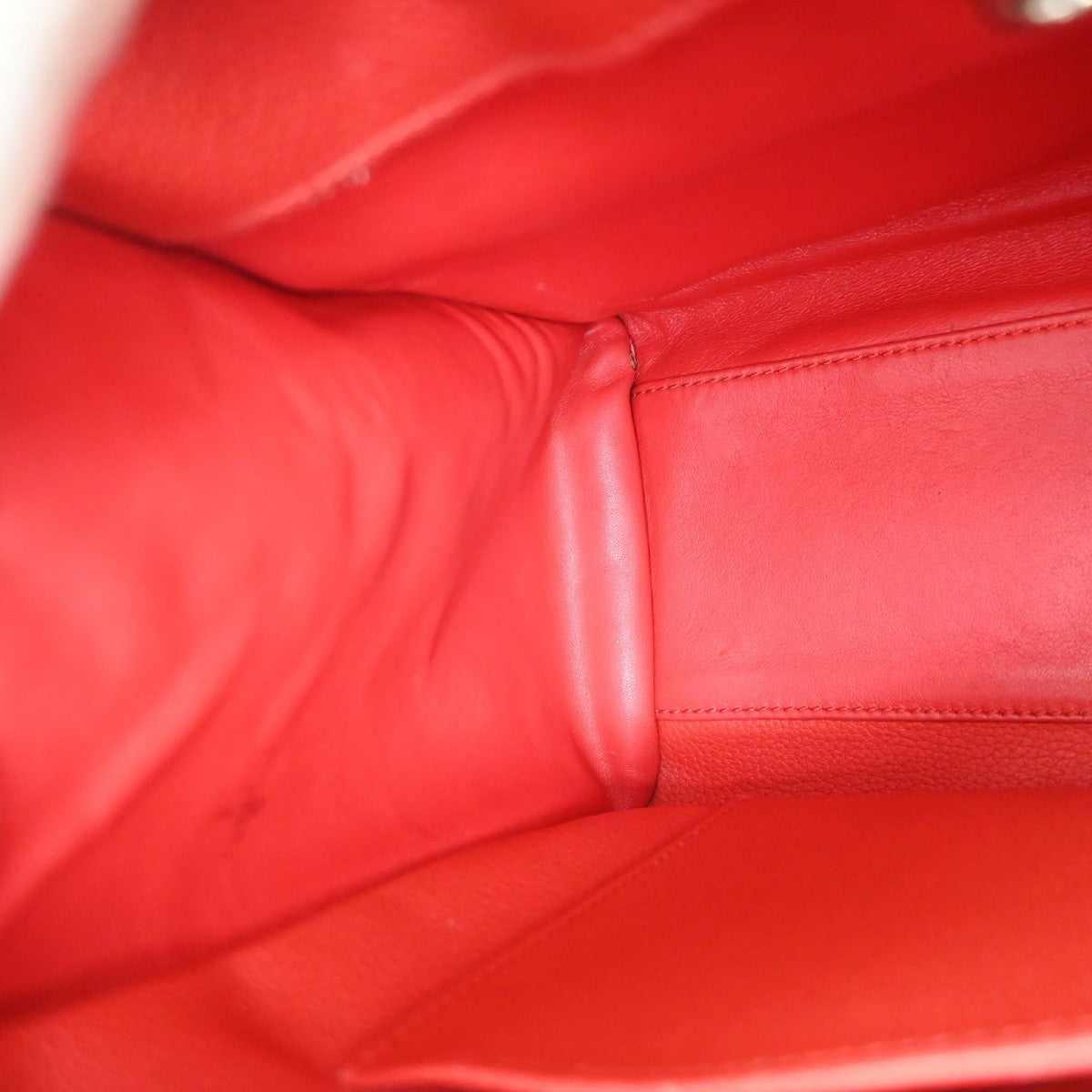 Louis Vuitton City Steamer Leather Red Leather Handbag (Pre-Owned)