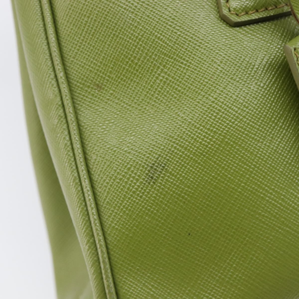 Prada Galleria  Strap Leather Green Leather Handbag (Pre-Owned)