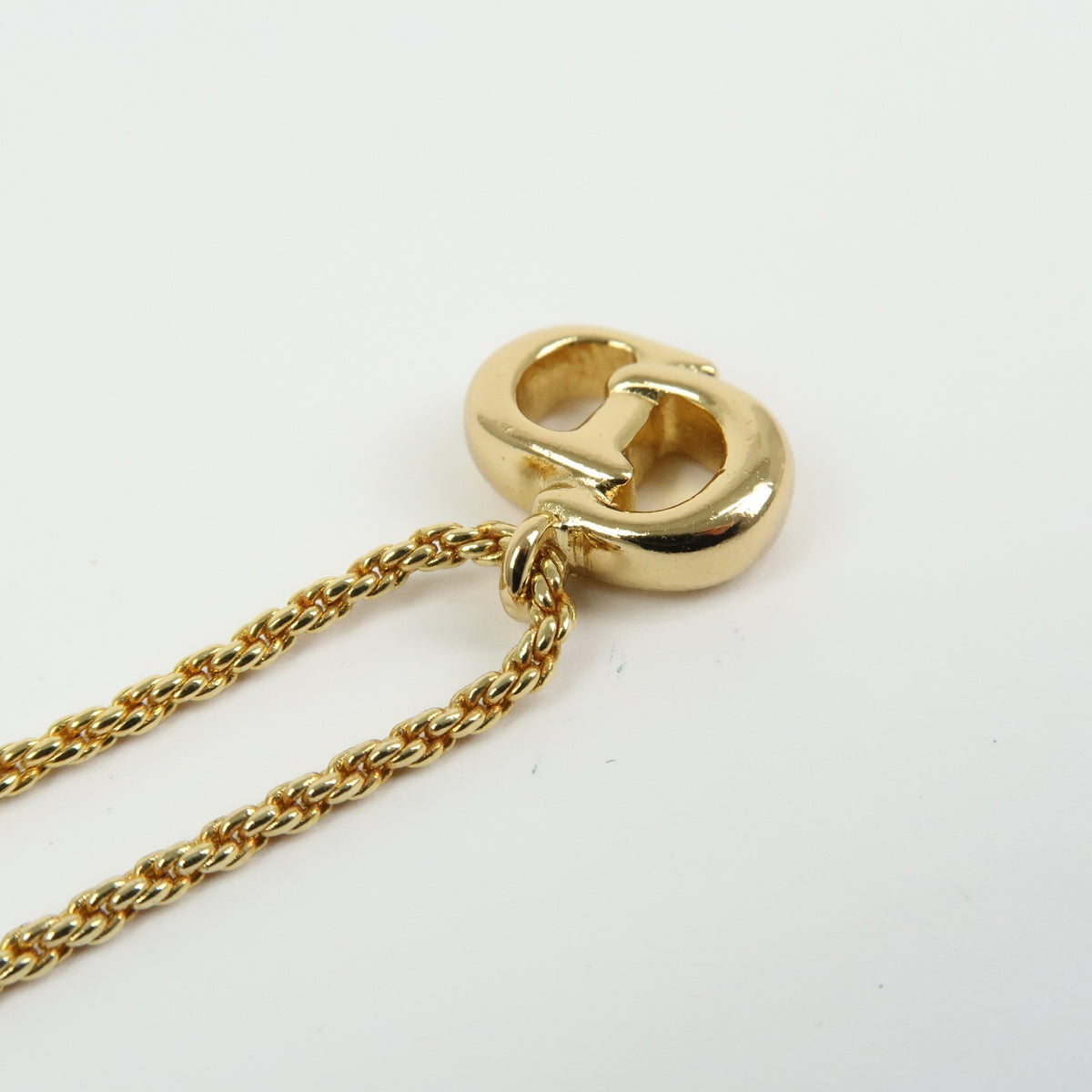 Christian Dior Cd Pendant Metal Gold Gold_Plated Necklace Jewelry (Pre-Owned)