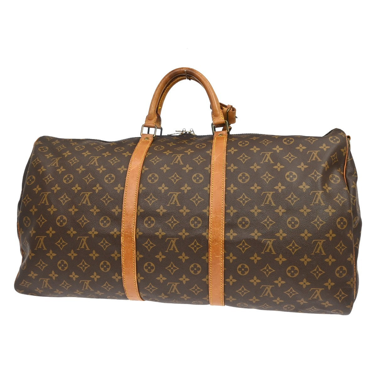 Louis Vuitton Keepall Bandouliere Monogram Canvas Brown Canvas Travel Bag Bag (Pre-Owned)