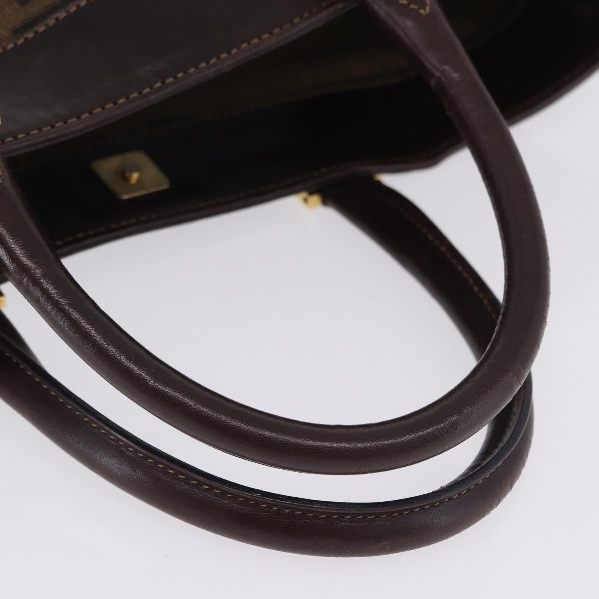 Fendi Vintage Zucca Zucca Canvas Brown Canvas Handbag (Pre-Owned)
