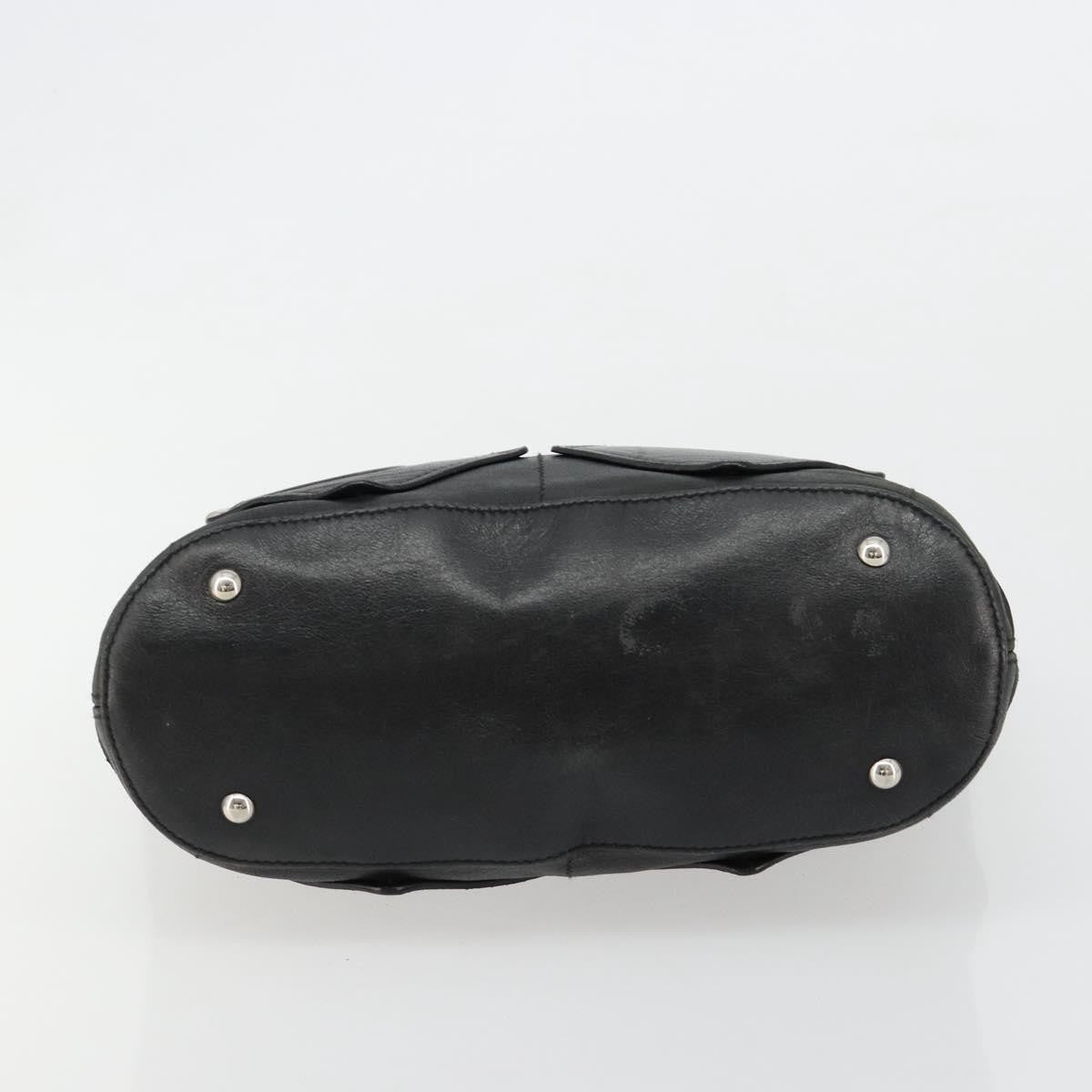 Salvatore Ferragamo Vintage Leather Black Leather Handbag (Pre-Owned)
