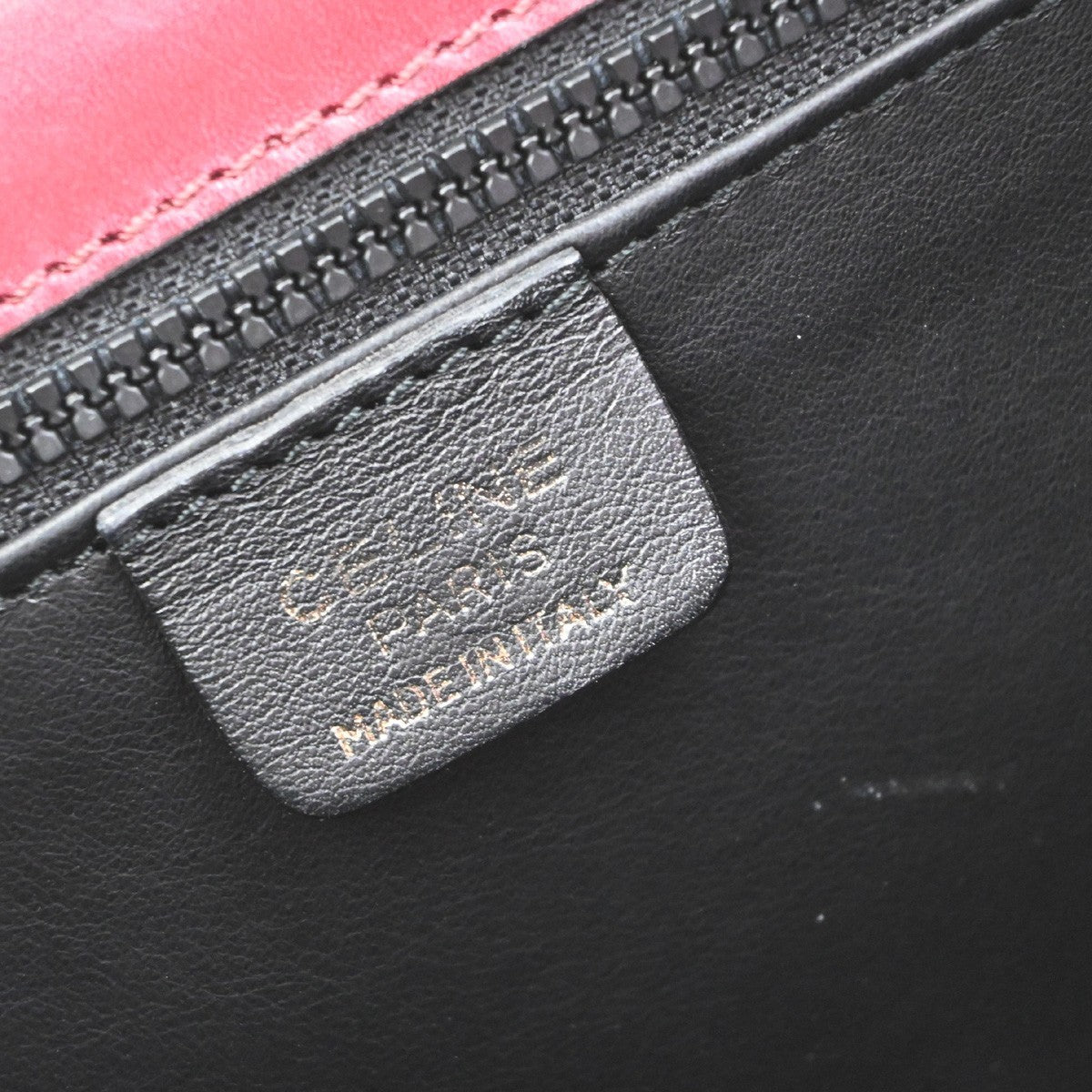 Celine Vintage Leather Red Leather Shoulder Bag Bag (Pre-Owned)