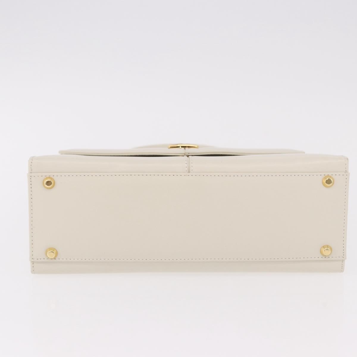 Saint Laurent Vintage Handbag Leather White Leather Handbag (Pre-Owned)