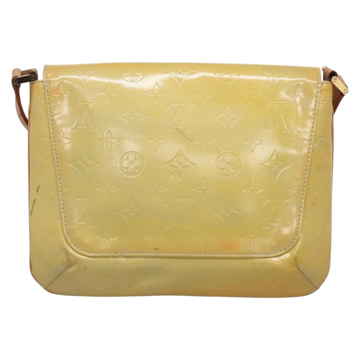 Louis Vuitton Thompson Street Monogram Vernis Beige Patent_Leather Shoulder Bag Bag (Pre-Owned)