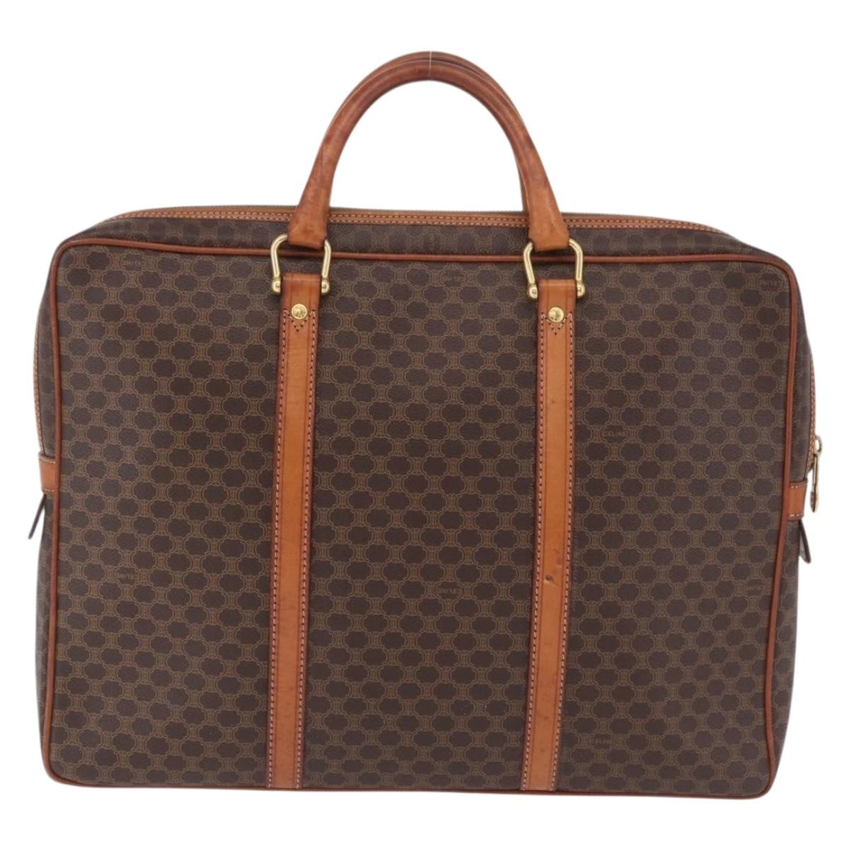 Celine Macadam Canvas And Leather Brown Canvas Briefcase Bag (Pre-Owned)