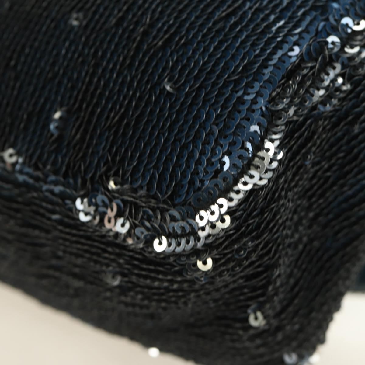 Chanel Coco Cuba Flap Sequins Blue Canvas Shoulder Bag Bag (Pre-Owned)