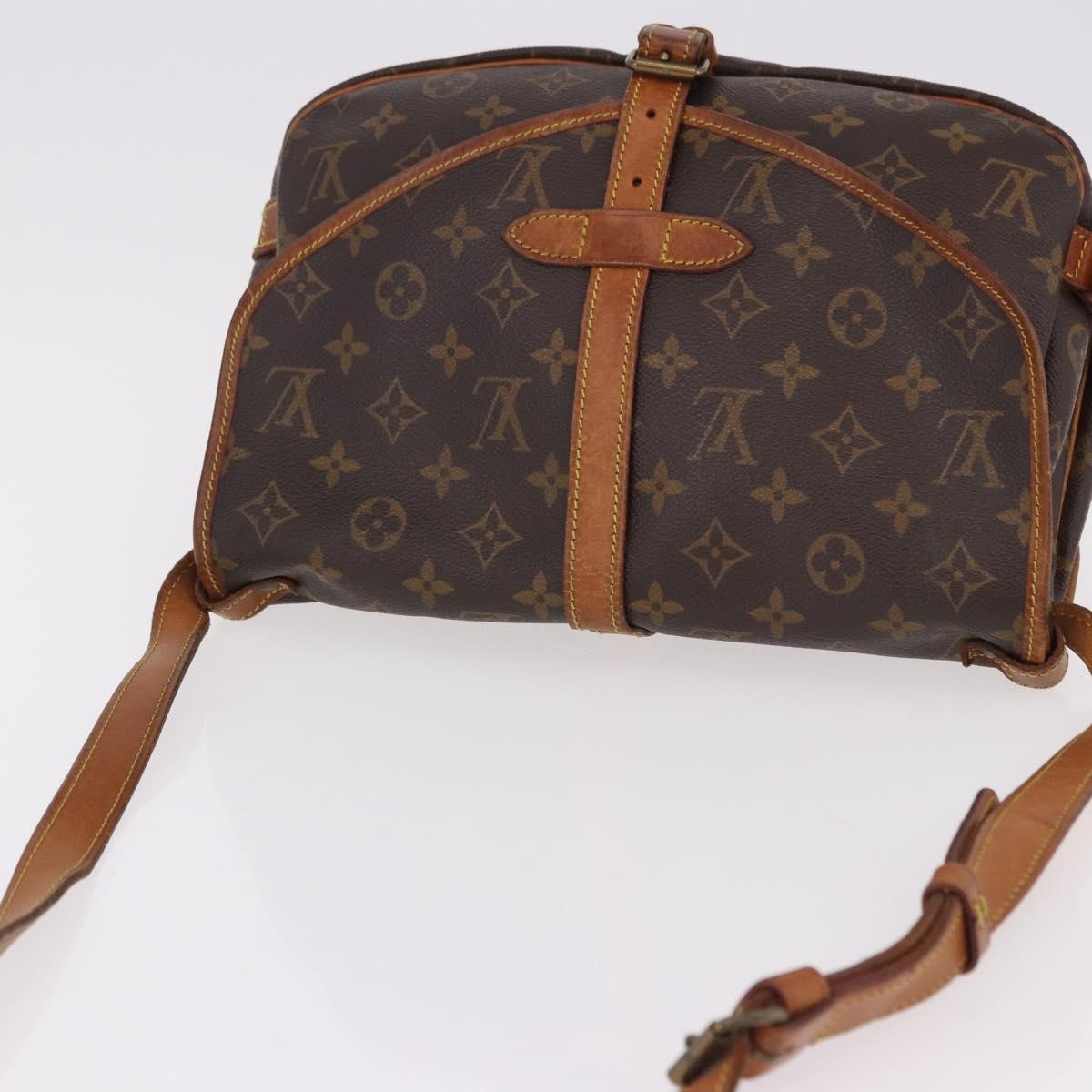 Louis Vuitton Saumur Monogram Brown Canvas Shoulder Bag Bag (Pre-Owned)