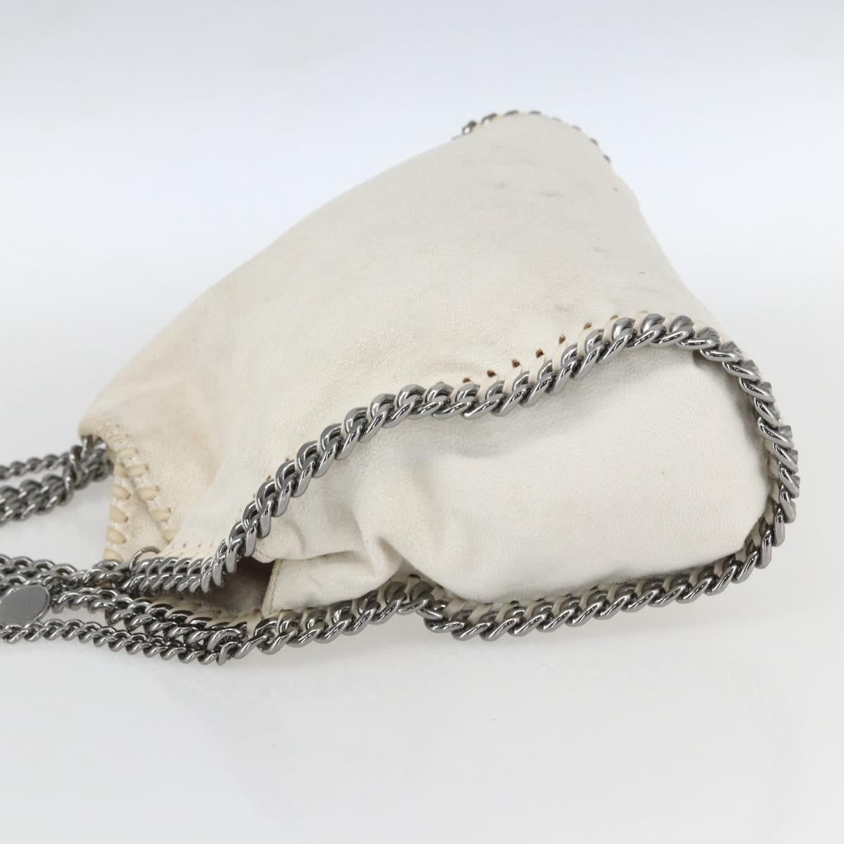 Stella Mccartney Falabella Fold Over Shaggy Deer White Polyester Handbag (Pre-Owned)