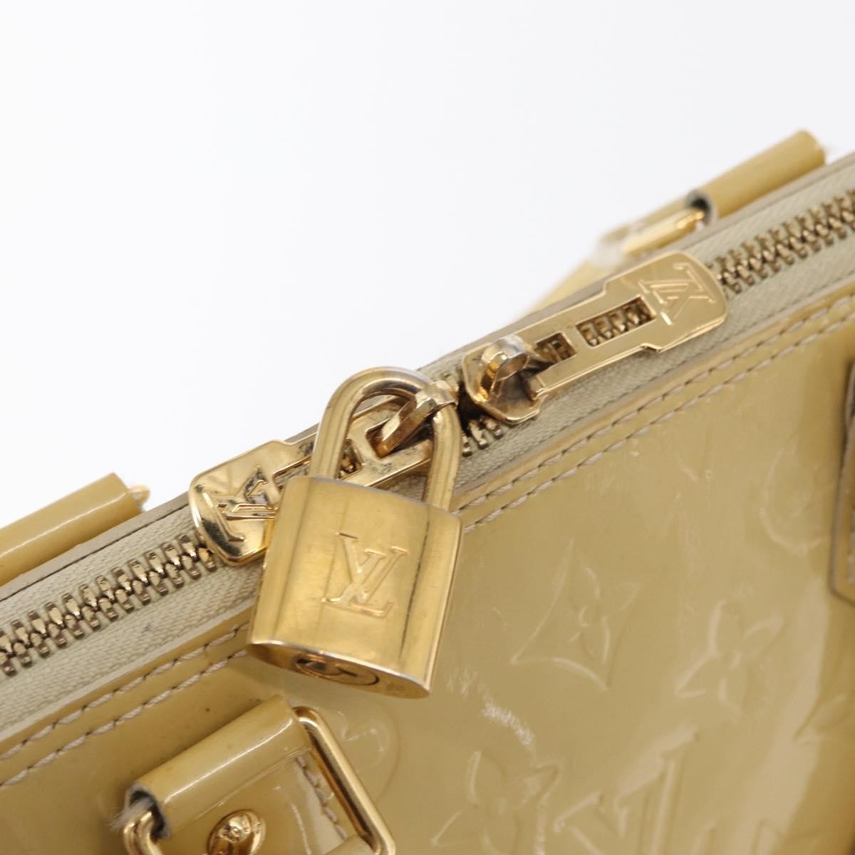 Louis Vuitton Alma Patent Leather Beige Patent_Leather Handbag (Pre-Owned)
