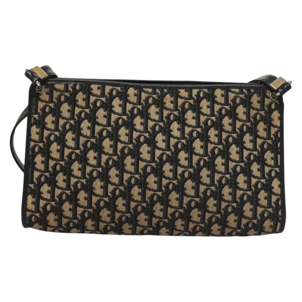 Christian Dior Vintage Trotter Canvas Navy Canvas Shoulder Bag Bag (Pre-Owned)