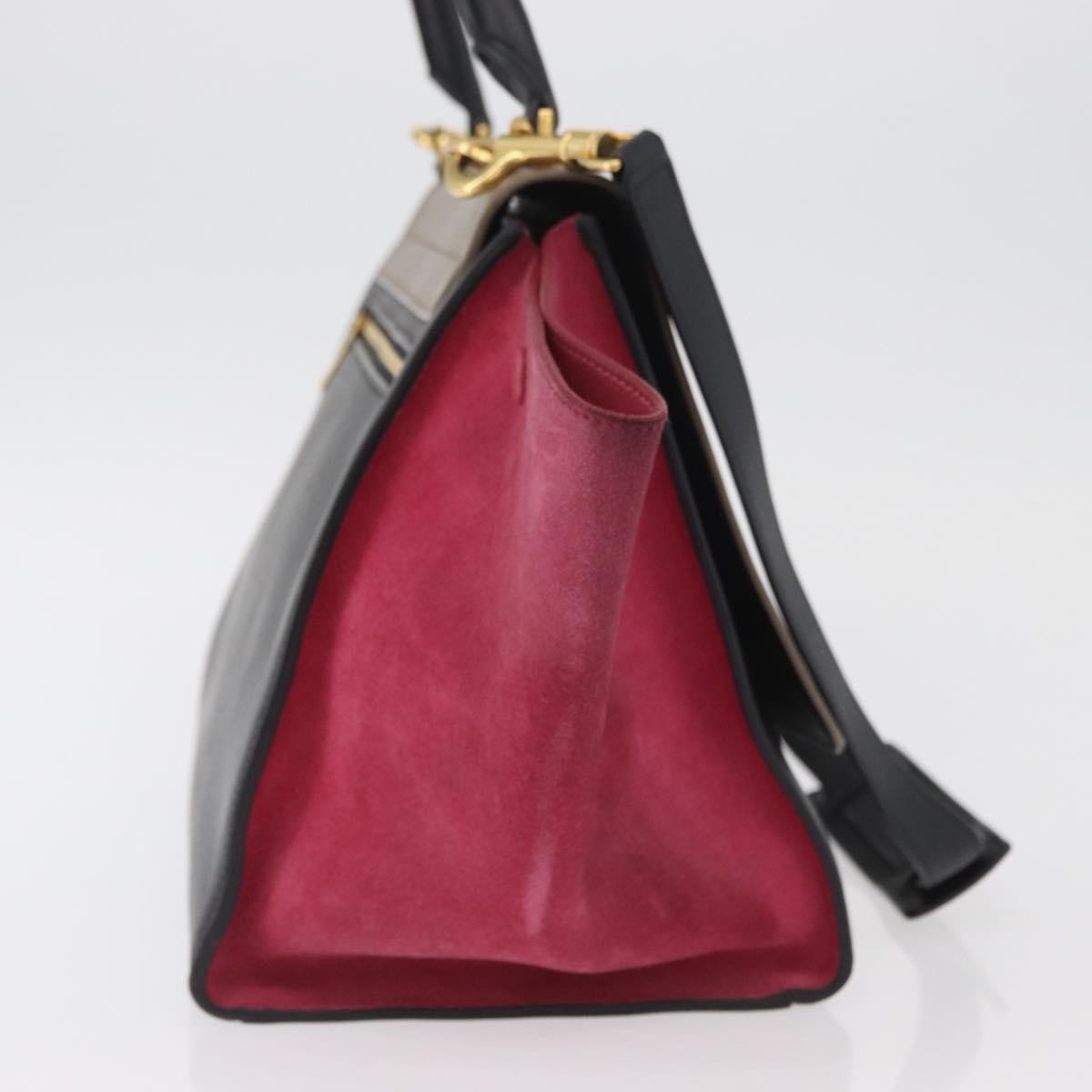 Celine Trapeze Leather With Suede Multicolour Leather Handbag (Pre-Owned)