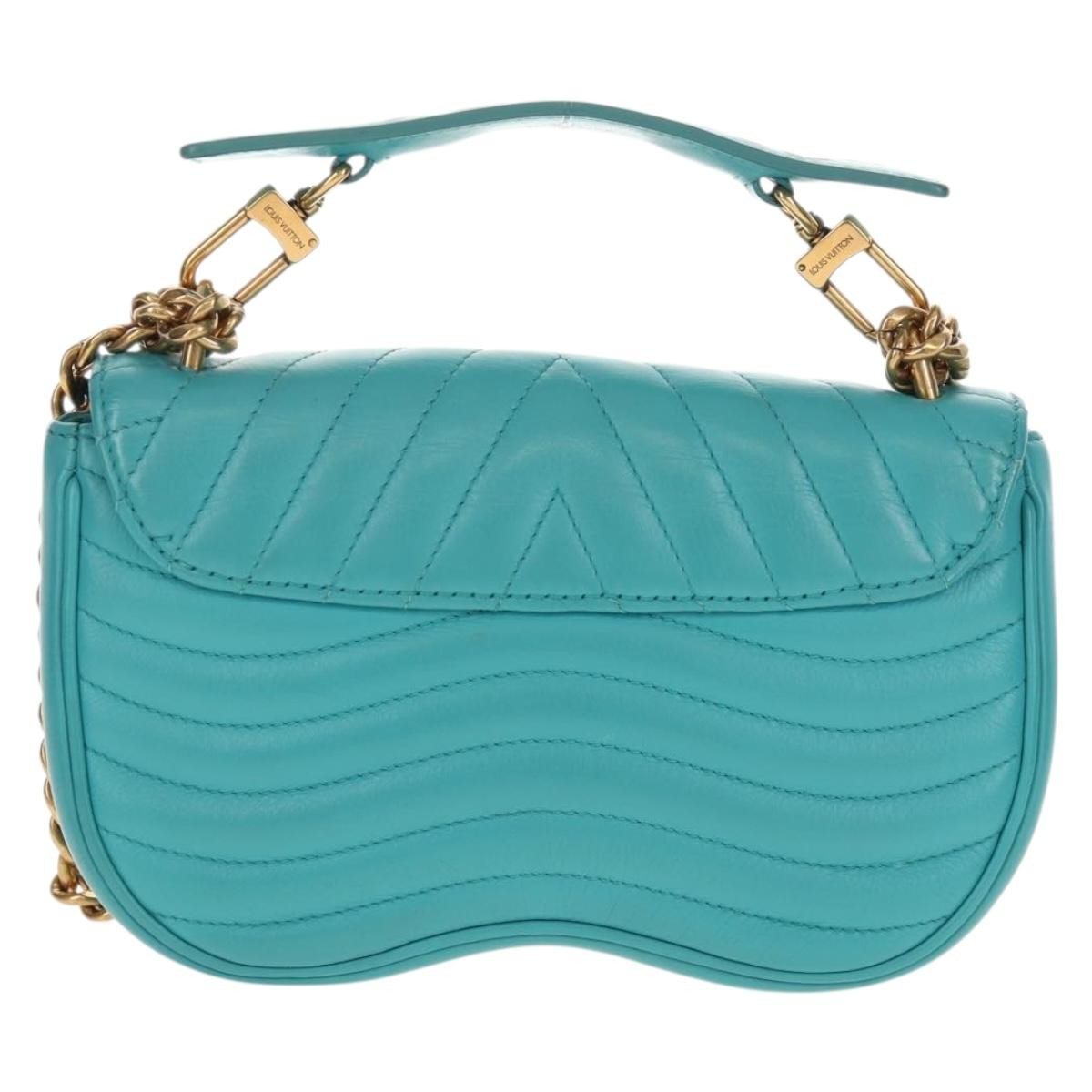 Louis Vuitton New Wave Chain Quilted Leather Blue Leather Shoulder Bag Bag (Pre-Owned)