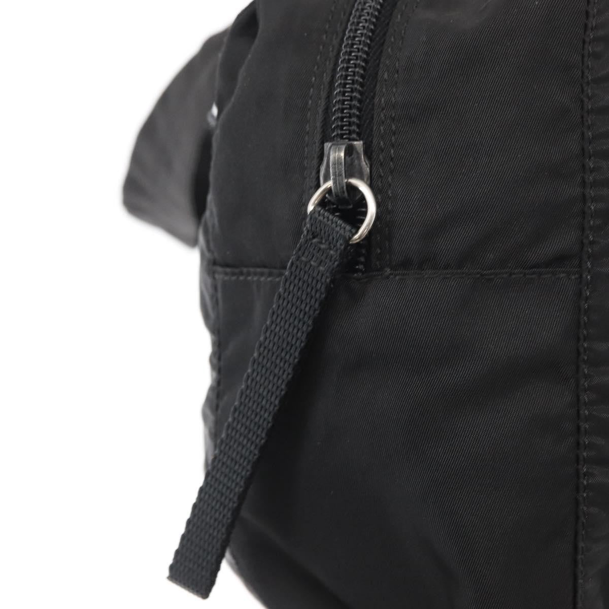 Prada Vintage Zip Tessuto Black Nylon Handbag (Pre-Owned)