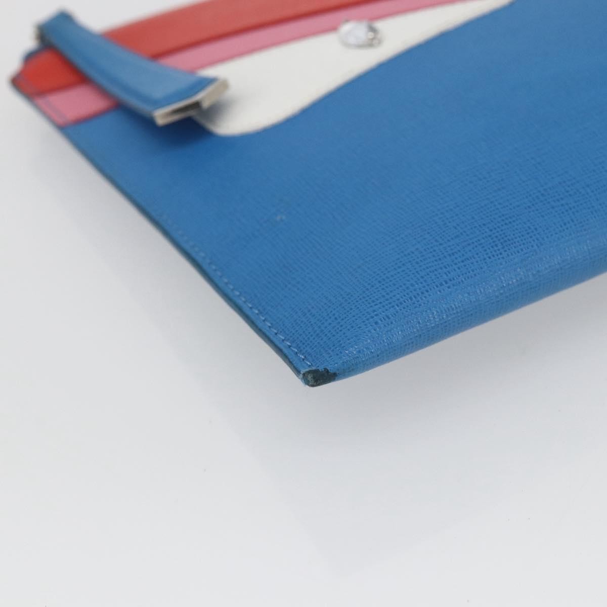 Fendi Monster Clutch Leather Blue Leather Clutche & Pouche Bag (Pre-Owned)