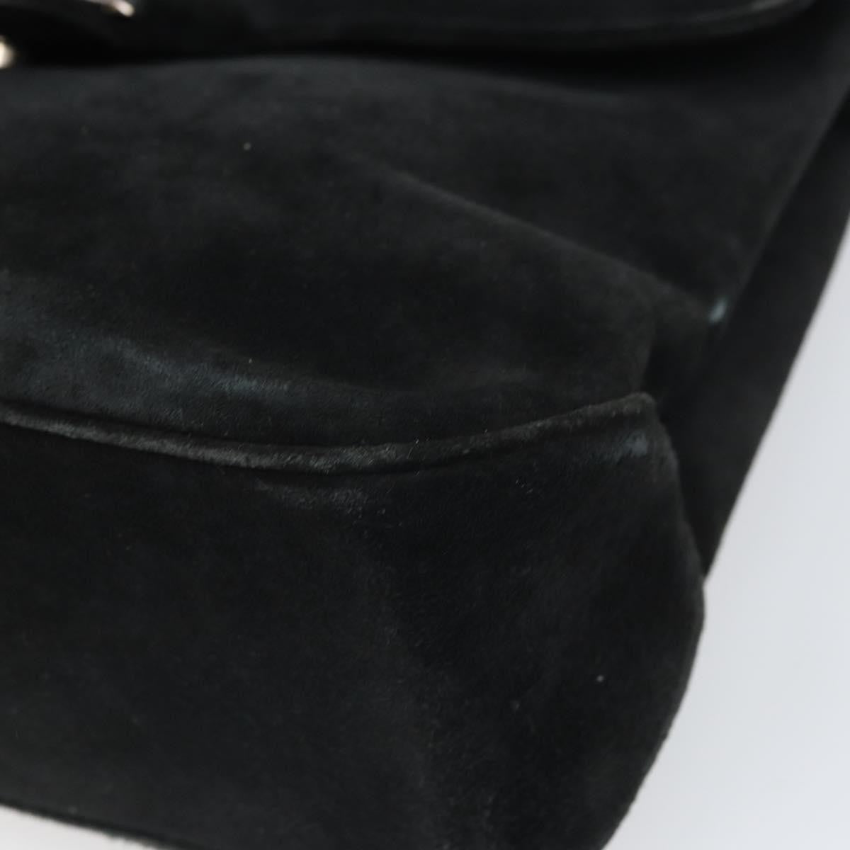 Salvatore Ferragamo Vala Suede Black Suede Shoulder Bag Bag (Pre-Owned)