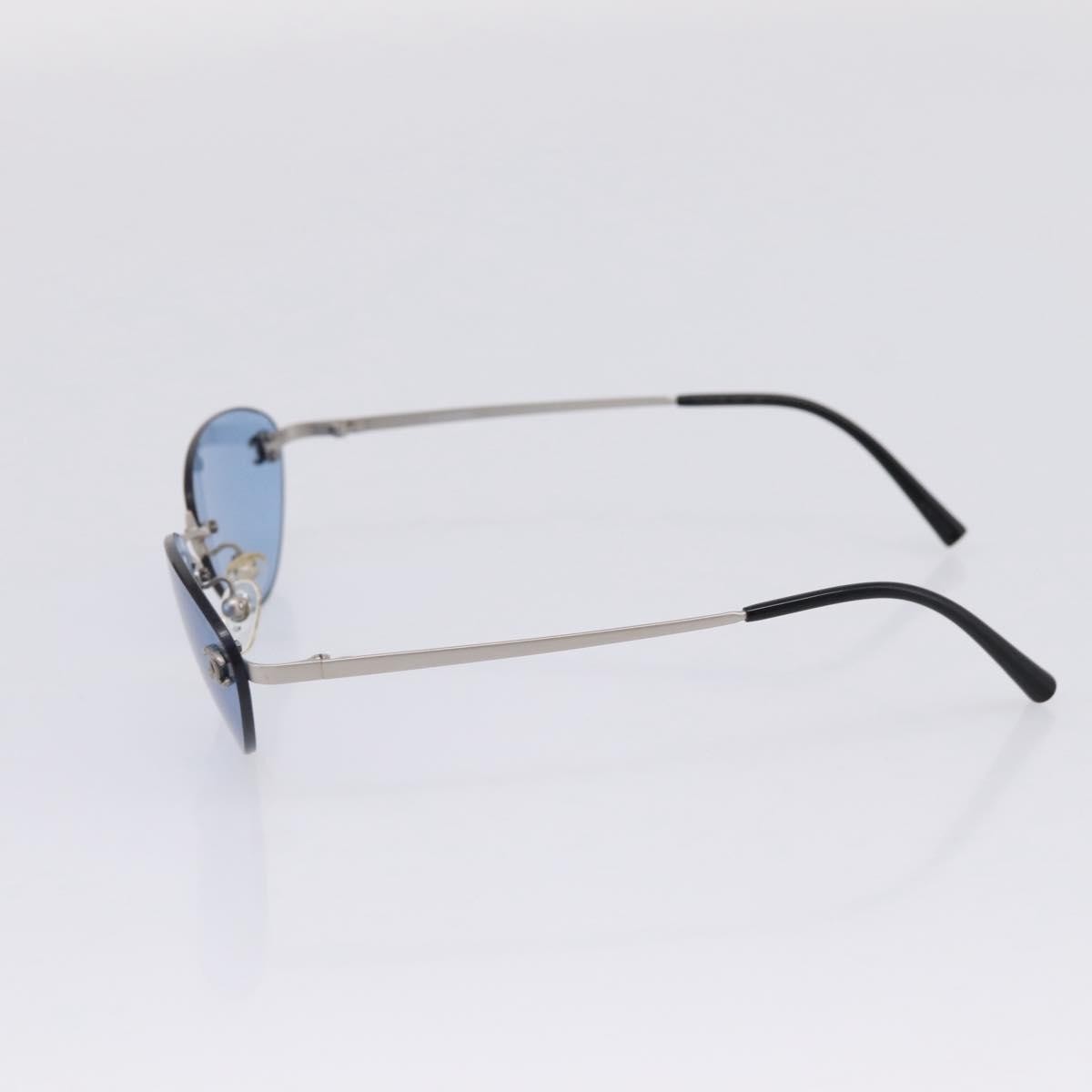 Chanel Logo Cc Metal Silver Metal Sunglasse Accessory (Pre-Owned)