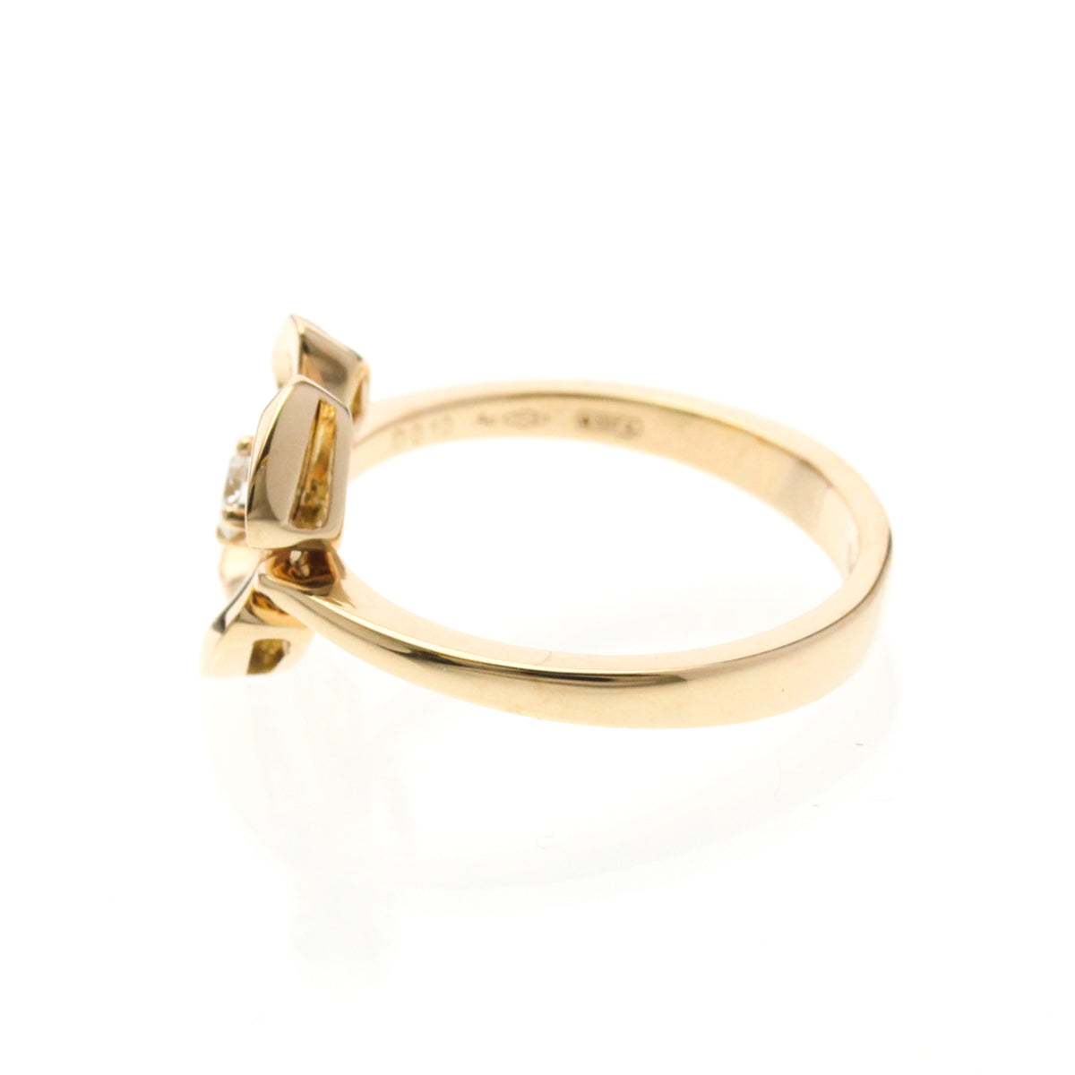 Bvlgari Fiorever 18K White Gold And Pave Diamonds Gold Pink_Gold Ring Jewelry (Pre-Owned)