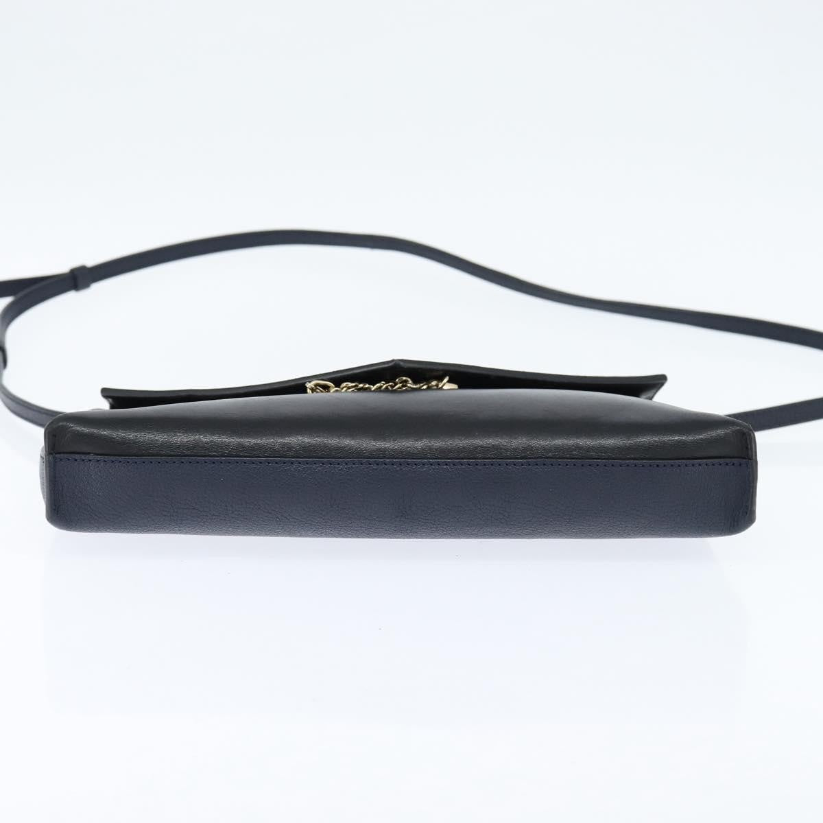 Chloe Sally Leather Navy Leather Shoulder Bag Bag (Pre-Owned)