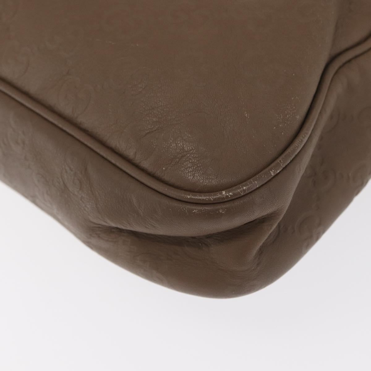 Gucci Convertible Briefcase Leather Brown Leather Briefcase Bag (Pre-Owned)