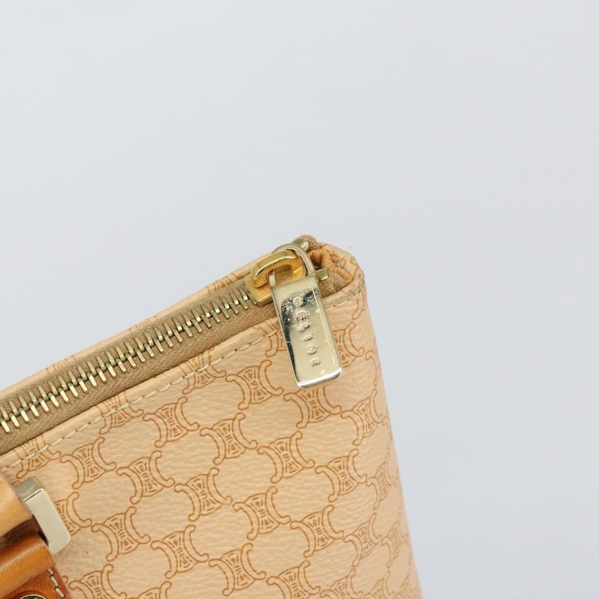 Celine Vintage Macadam Canvas And Leather Beige Canvas Tote Bag Bag (Pre-Owned)