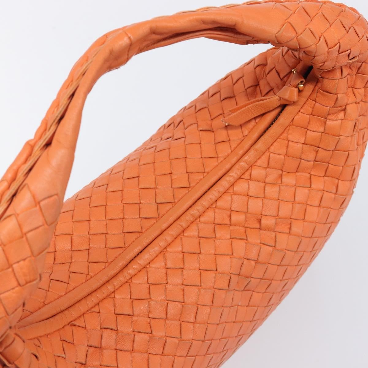 Bottega Veneta Veneta Hobo Intrecciato Nappa Orange Leather Shoulder Bag Bag (Pre-Owned)