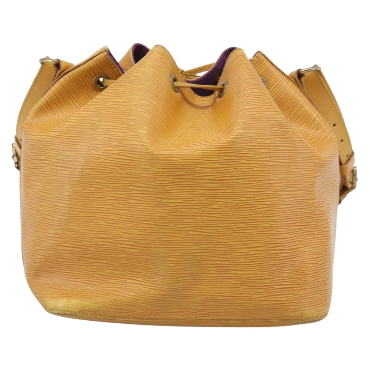 Louis Vuitton Petit Noe Epi Leather Yellow Leather Handbag (Pre-Owned)