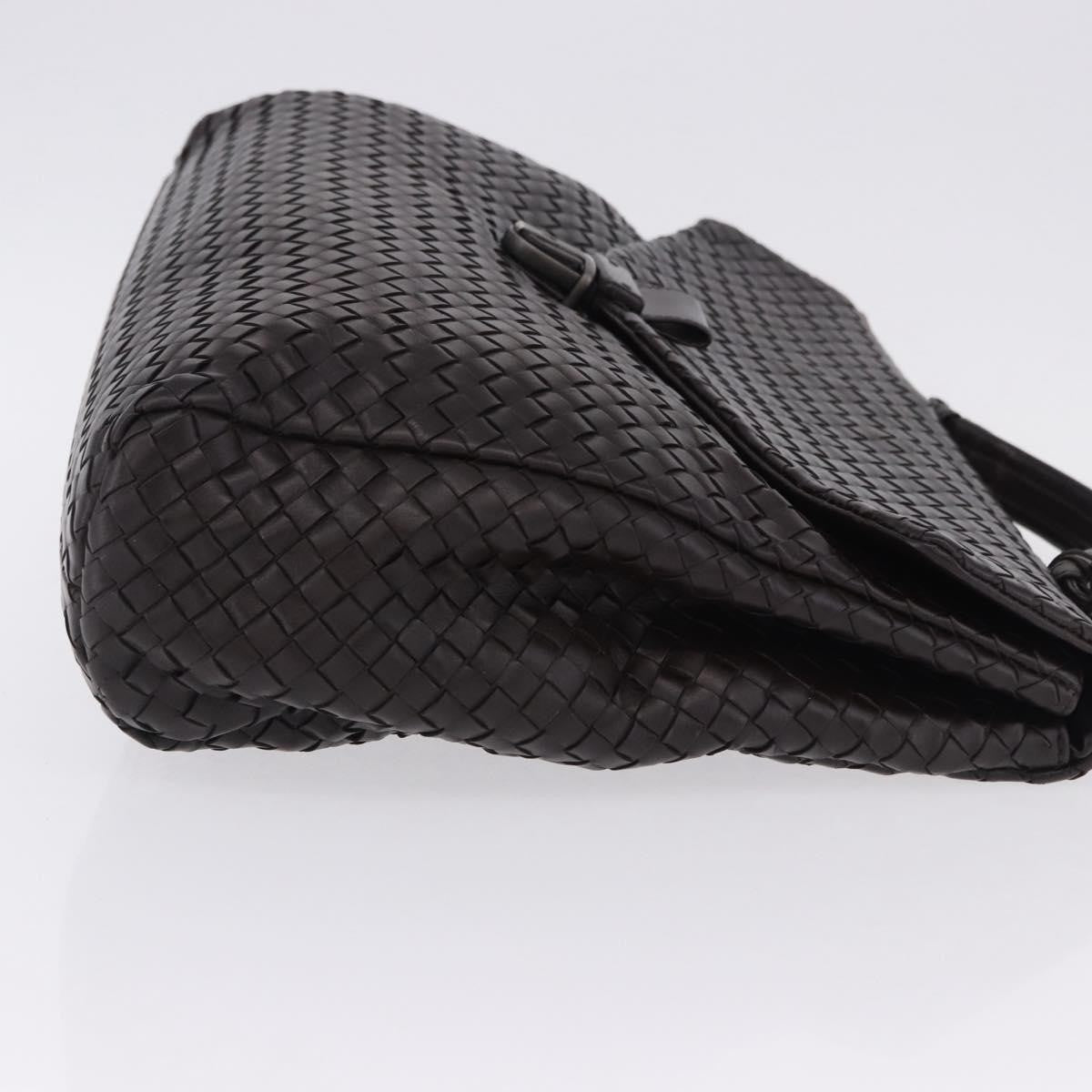 Bottega Veneta Envelope Intrecciato Nappa Black Leather Briefcase Bag (Pre-Owned)