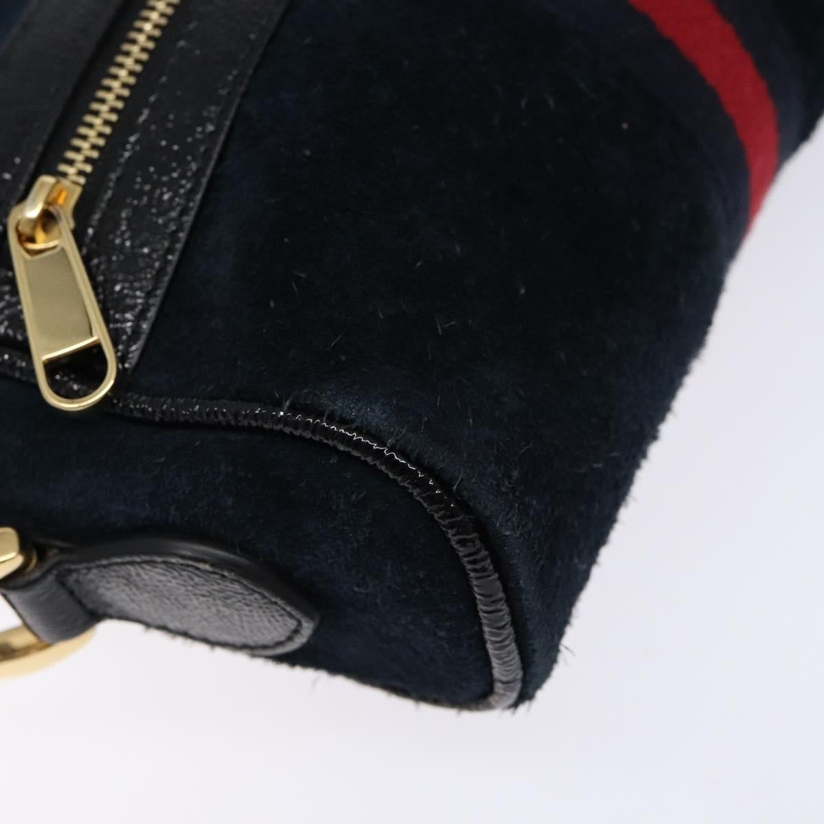 Gucci Ophidia Suede Navy Suede Shoulder Bag Bag (Pre-Owned)