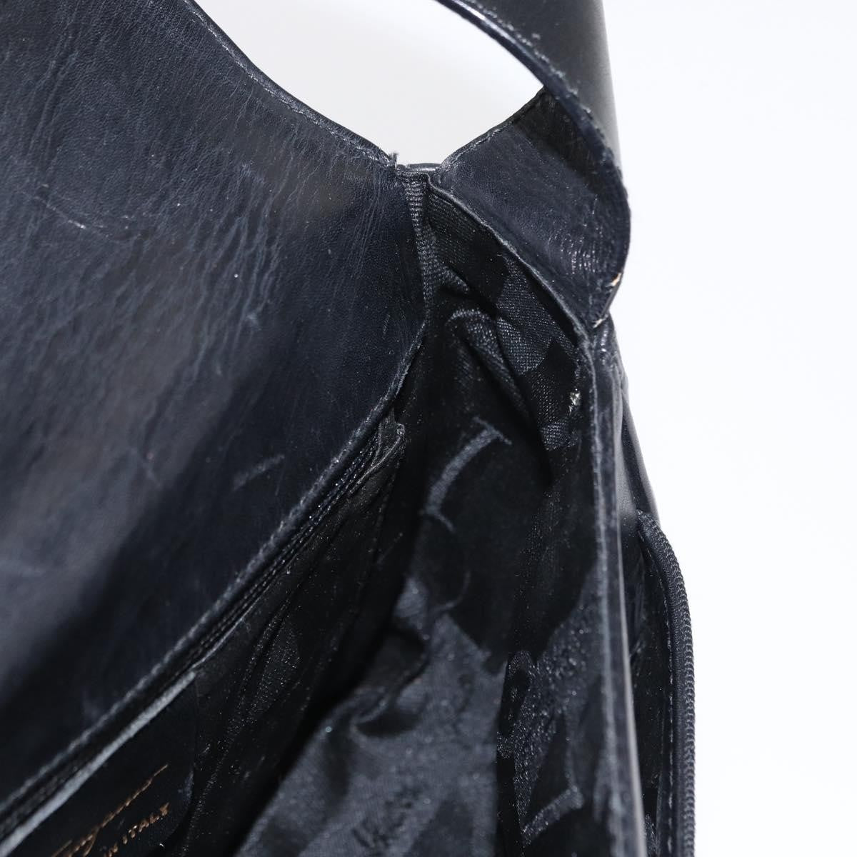 Salvatore Ferragamo Vala Leather Black Leather Shoulder Bag Bag (Pre-Owned)
