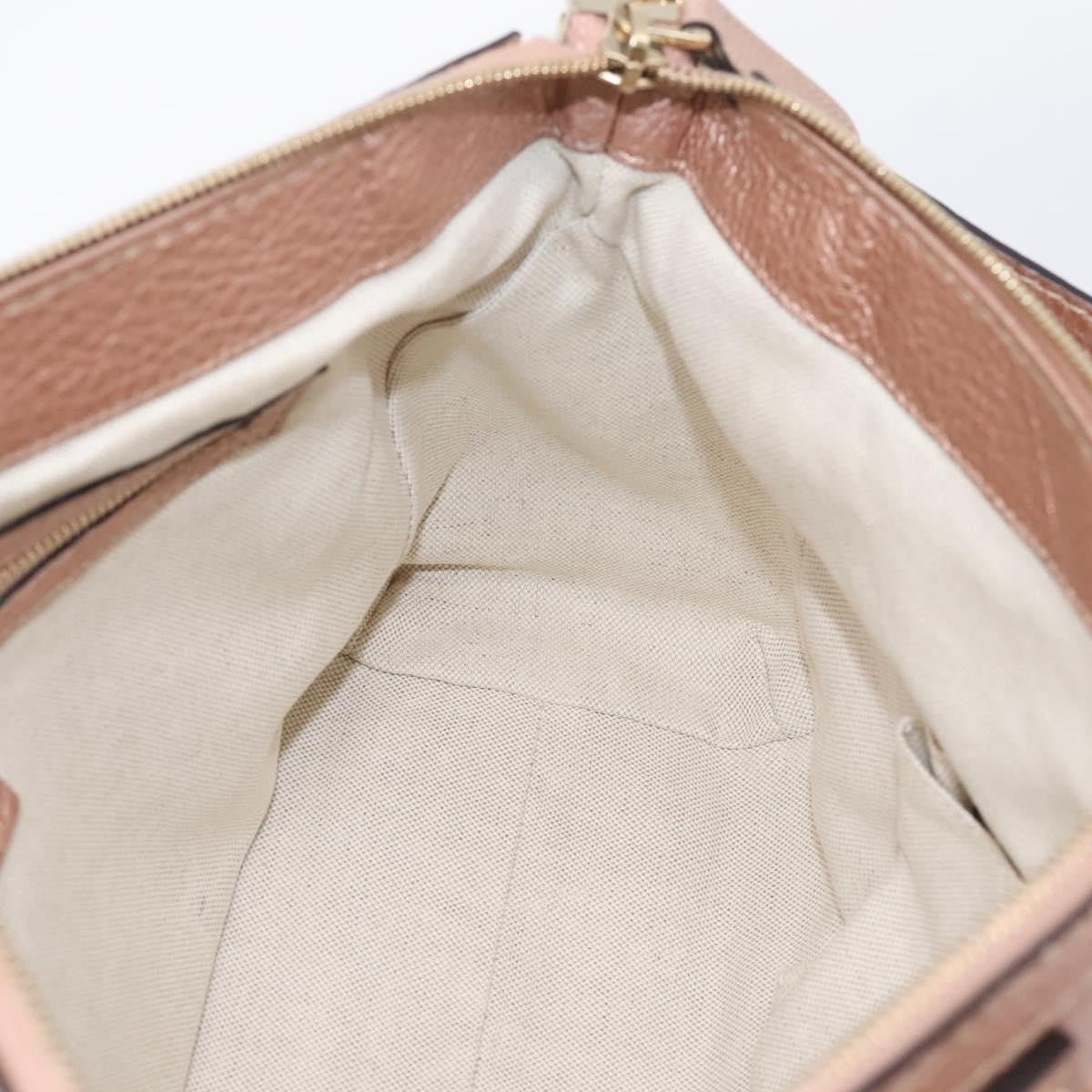 Gucci Bella Convertible Top Handle Leather Pink Leather Handbag (Pre-Owned)