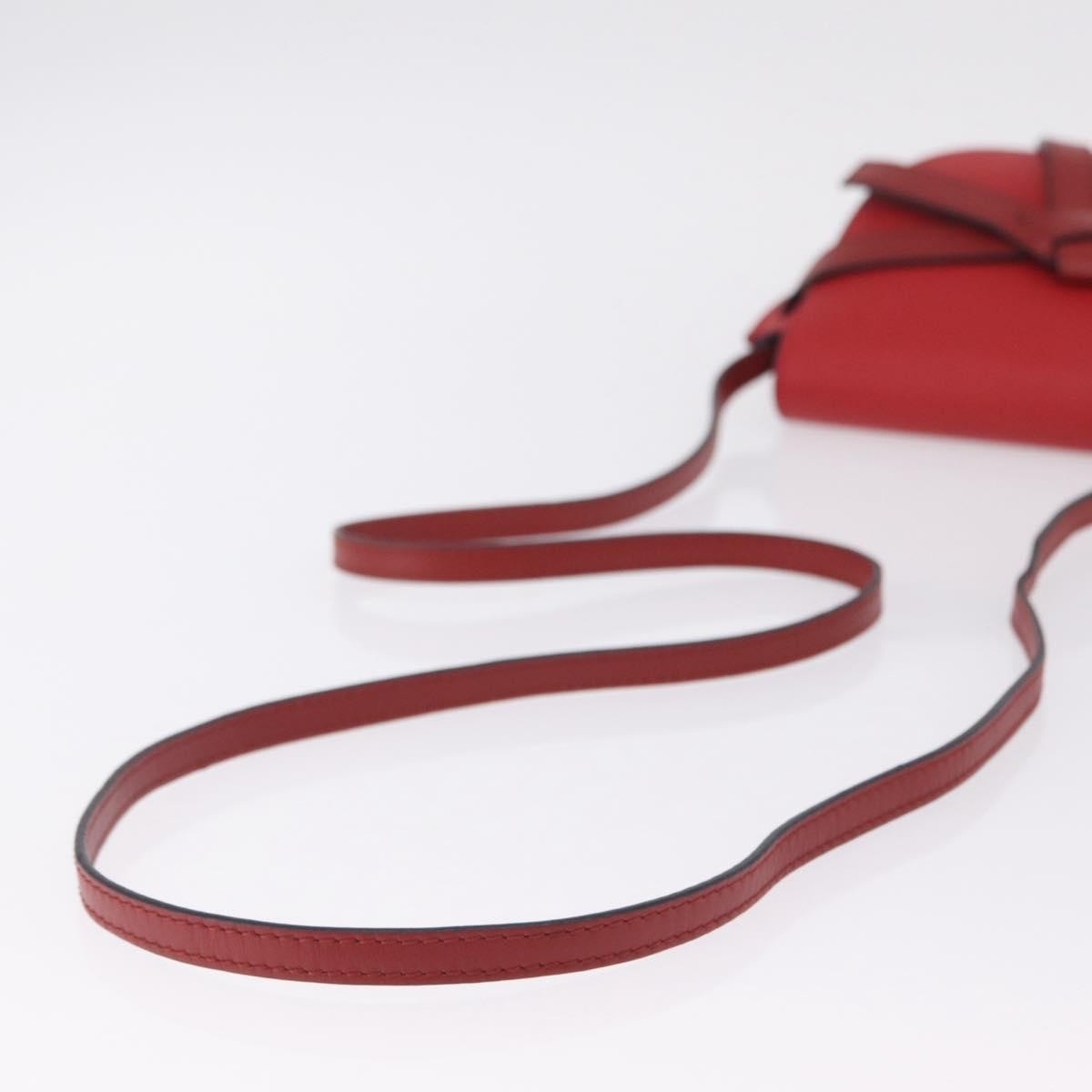 Loewe Metal Gate Leather Red Leather Shoulder Bag Bag (Pre-Owned)