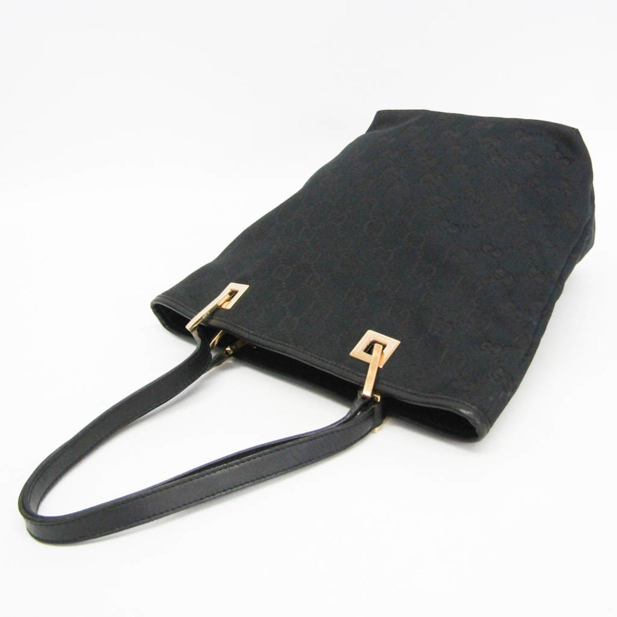 Gucci Vintage Bucket Shopping Gg Canvas Black Canvas Tote Bag Bag (Pre-Owned)