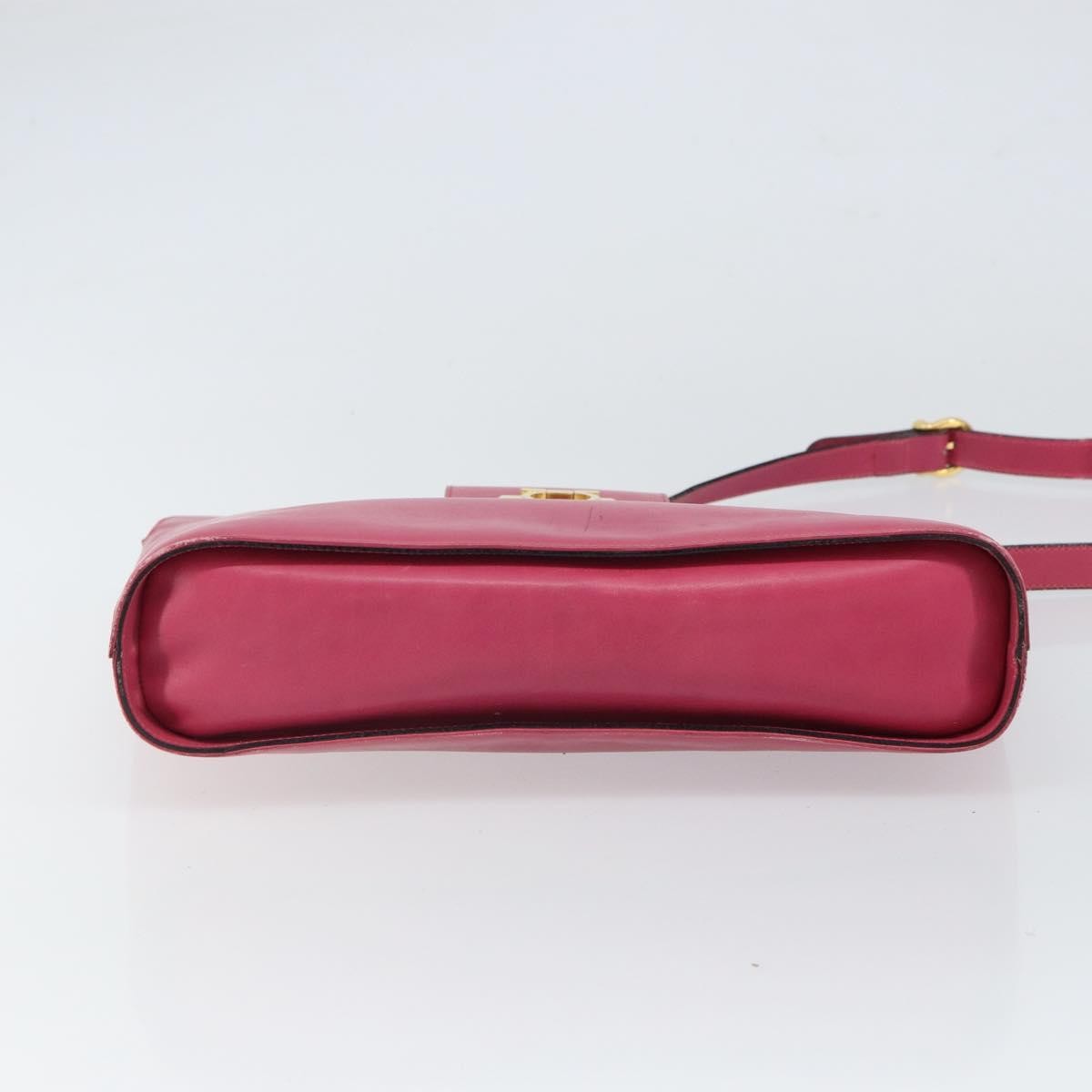 Salvatore Ferragamo Gancini Leather Pink Leather Shoulder Bag Bag (Pre-Owned)