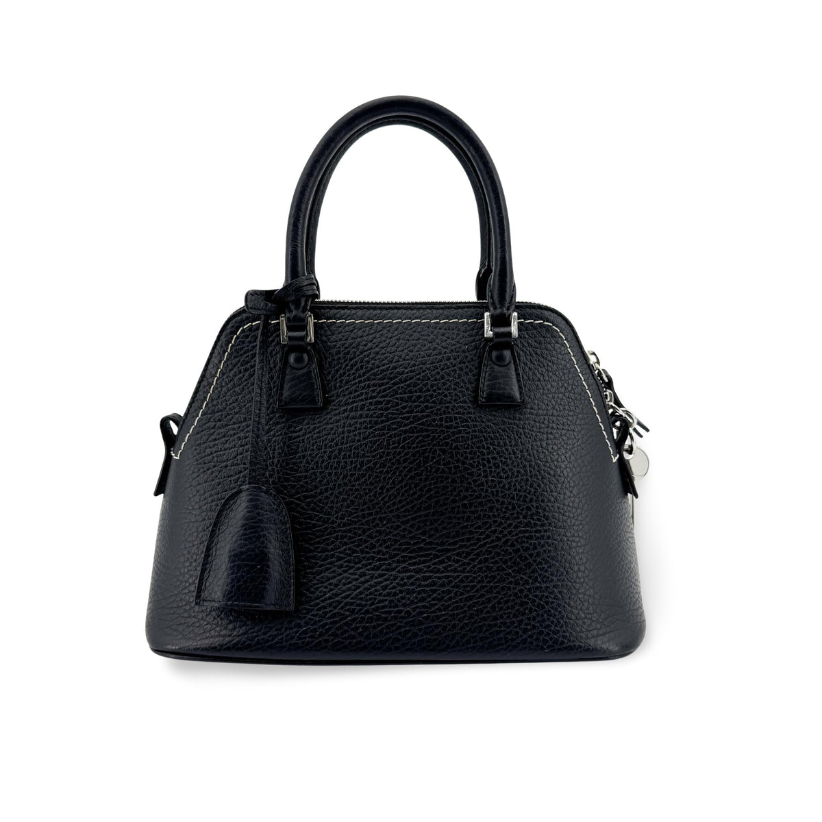 Maison Margiela 5Ac Leather Black Leather Handbag (Pre-Owned)