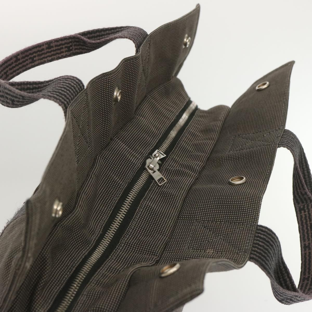 Hermes Fourre-Tout Herline Canvas Gray Canvas Tote Bag Bag (Pre-Owned)
