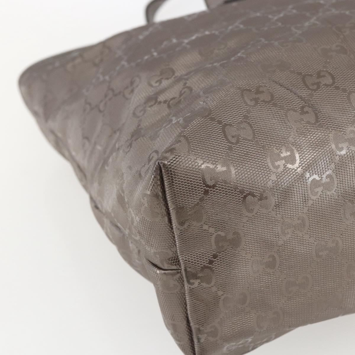 Gucci Plus Tote Gg Imprime Silver Pvc Tote Bag Bag (Pre-Owned)