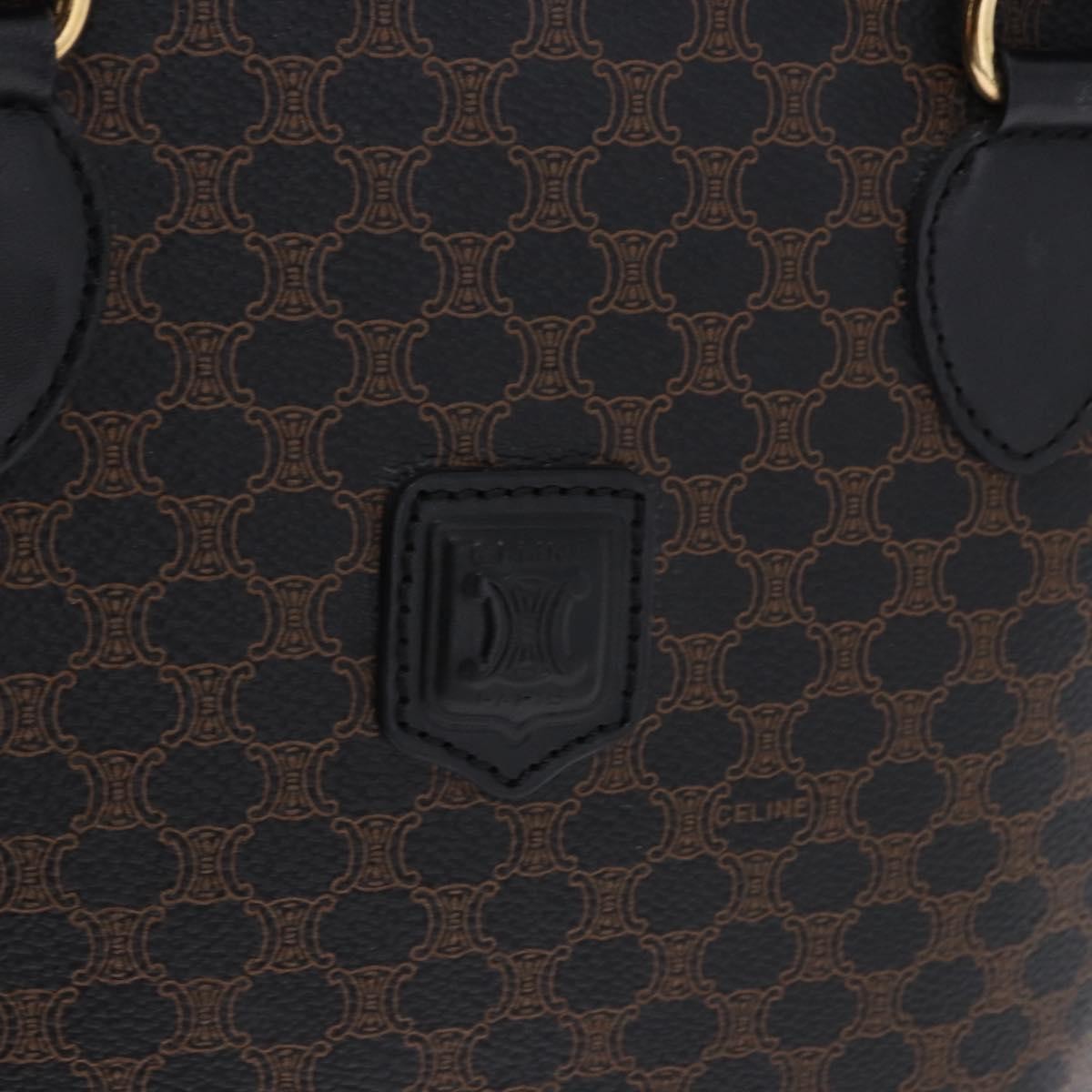 Celine Macadam Toile Triomphe Black Canvas Handbag (Pre-Owned)